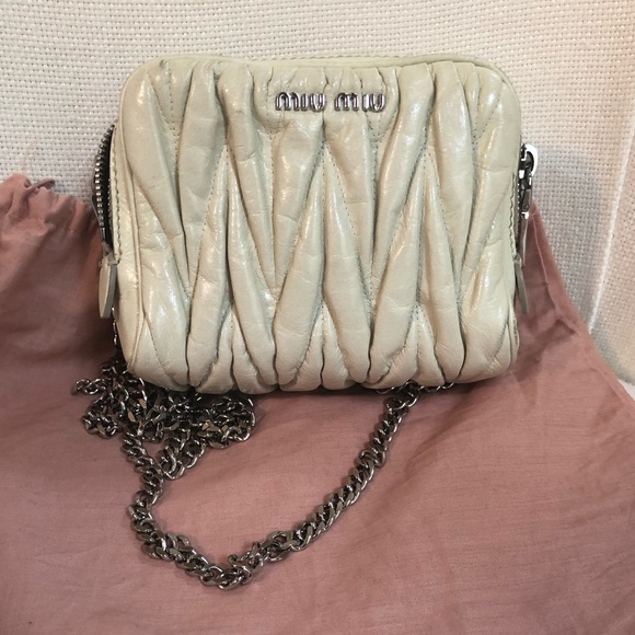 miu miu small quilted bag with strap